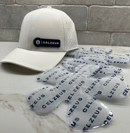 CELZEUS Pre-Cool & Podium Hat with Head-Coolers
